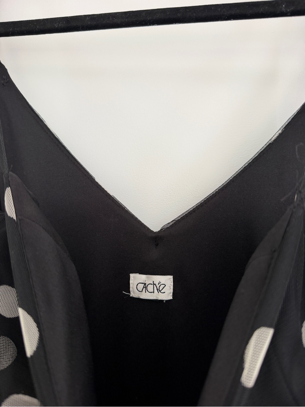Cache Polka Dot Black Gown Vintage - Picture 5 of 7